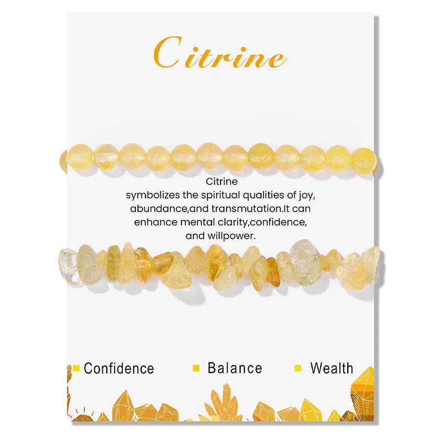 Elegant Geometric natural stone Crystal Bracelets In Bulk