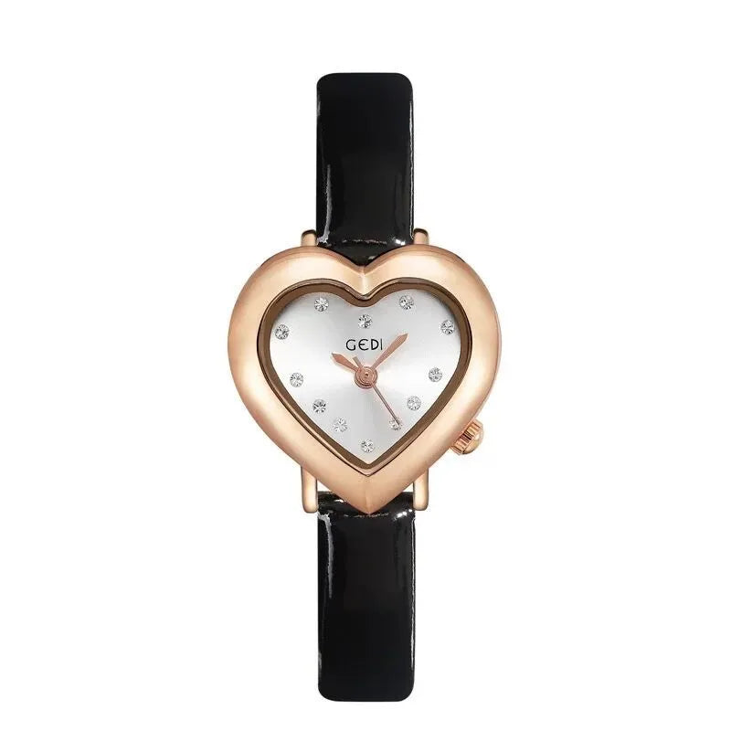 Simple Style Heart Shape Buckle Quartz Watch Women's Watches