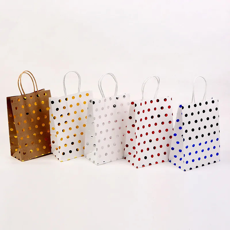 fashion round dots kraft paper daily gift wrapping supplies 1 piece