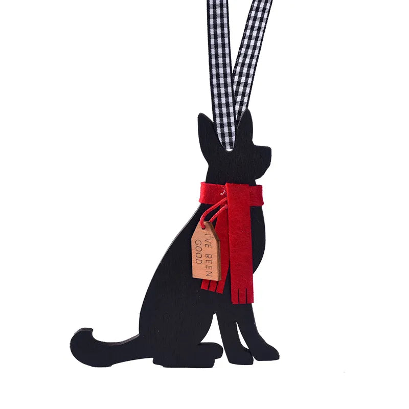 Christmas Decorations Scarf Dog Pendant Christmas Tree Ornaments Scene Dressing Up Supplies Classical American New Style