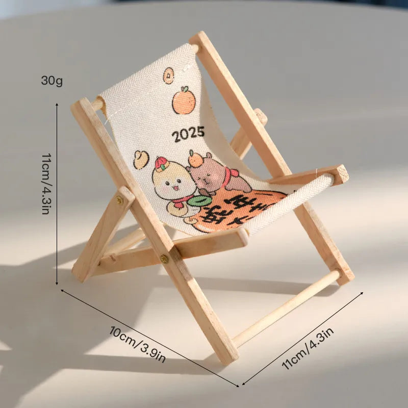 Casual Cute Printing Letter Wood Mobile Phone Holder Artificial Decorations