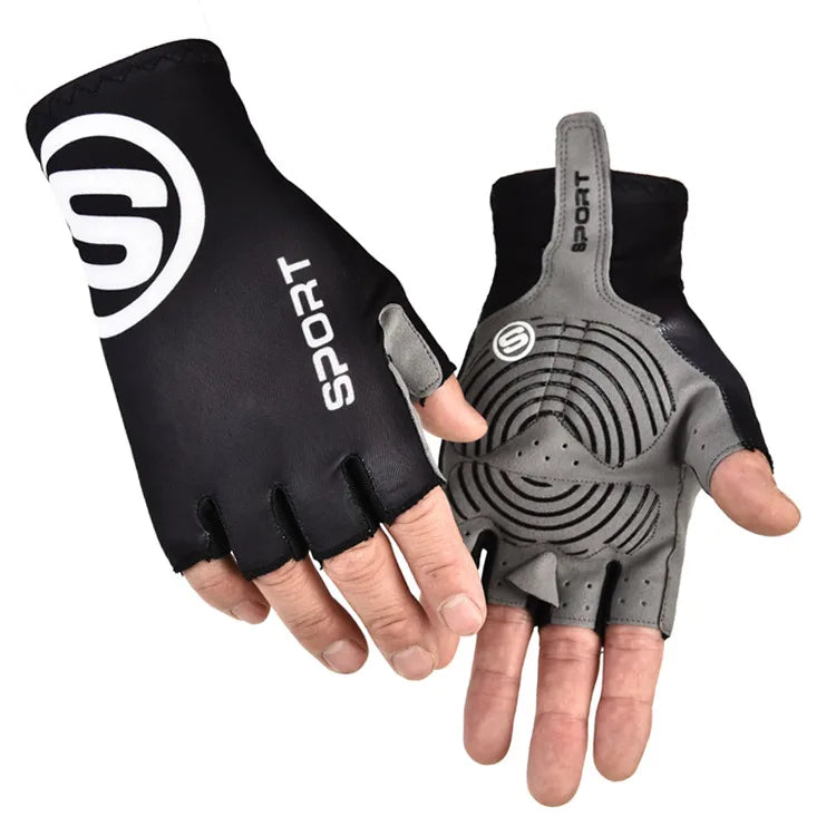 Cycling gloves half finger men's and women's mountain bike bicycle sun protection non-slip wear-resistant ice silk breathable outdoor sports gloves