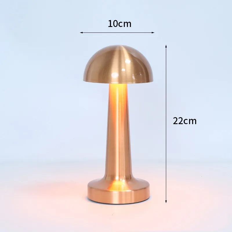Modern Nordic Creative Bedside Bar Bedroom USB Charging Touch Iron Art Dumbbell Table Lamp Night Light Atmosphere Decorative Lamp