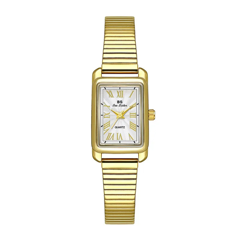 Retro Classic Style Solid Color Jewelry Buckle Quartz Watch
