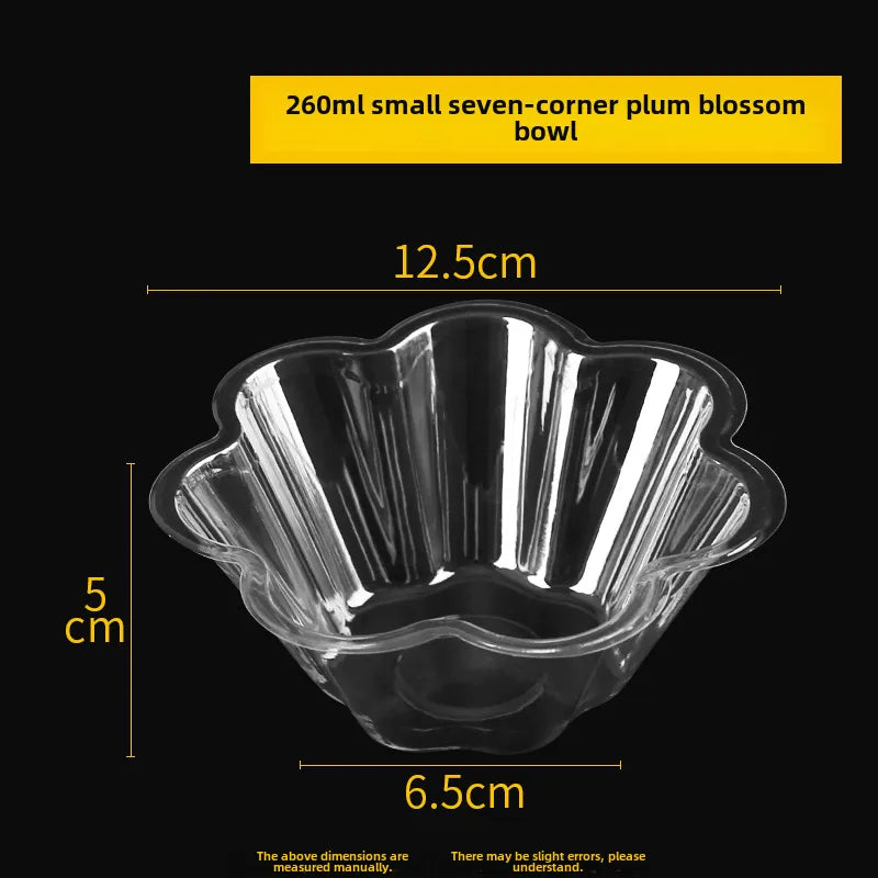 Yogurt bowl disposable 200ml smoothie dessert bowl ice cream bowl plastic cotton ice spoon transparent smoothie bowl