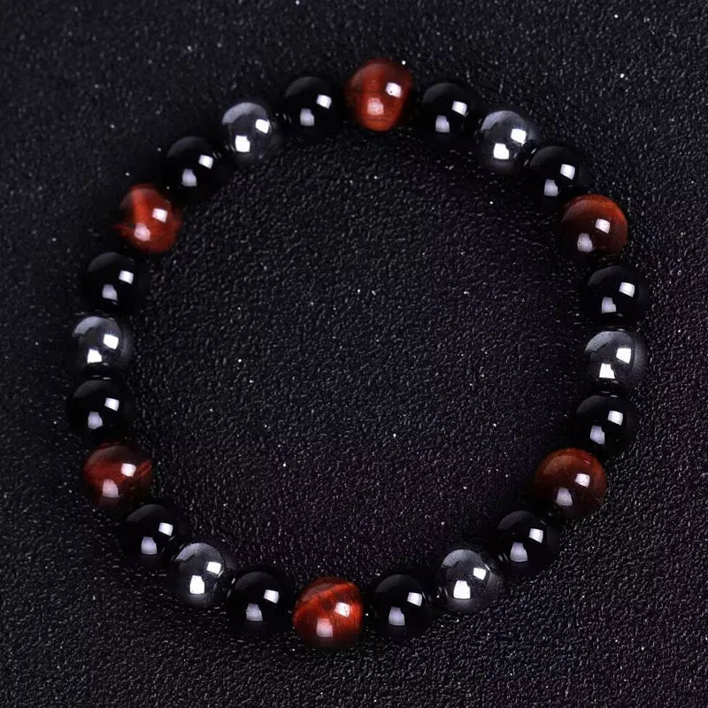 8mm tiger eye stone beaded bracelet multi-color optional men's bracelet gift  hot sale natural stone bracelet wholesale