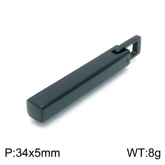 fashion rectangle titanium steel plating titanium steel pendant necklace 1 piece