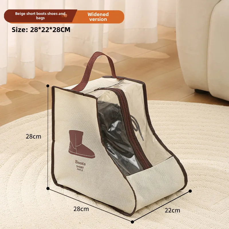 New shoes storage bag shoes thickened non-woven boots short boots storage shoes bag home shoes storage artifact