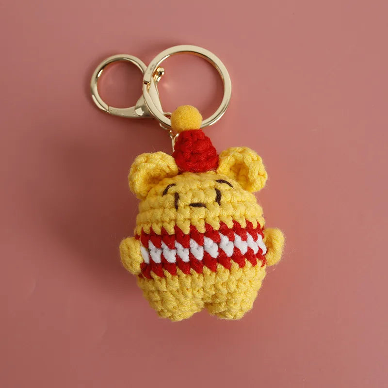 1 Piece Cute Animal yarn Bag Pendant Keychain