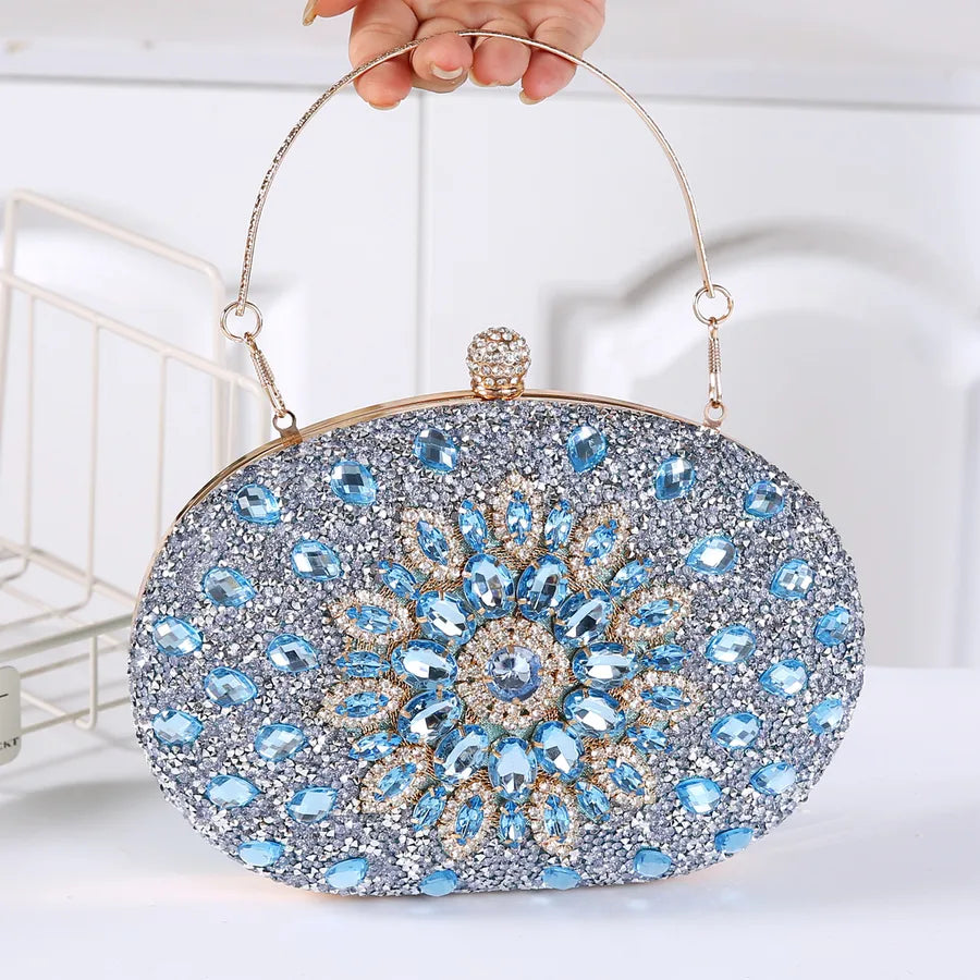 Pu Leather Printing Oval Evening Bags