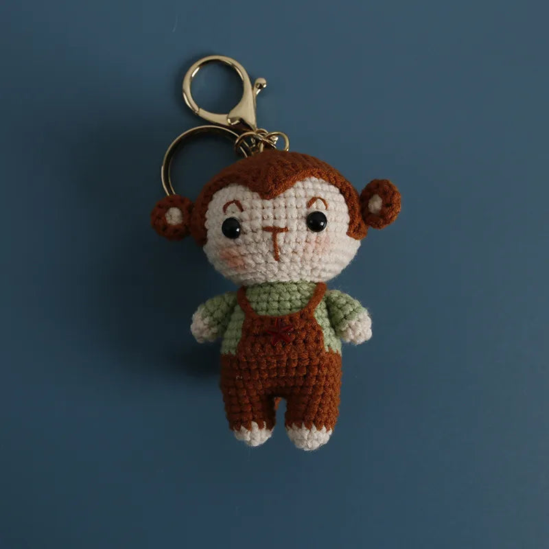 1 Piece Cute Animal yarn Unisex Bag Pendant Keychain