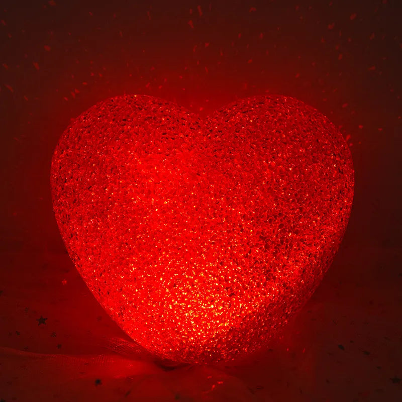 Hand-held love lamp chorus props red heart-shaped rice nightlight stage performance props wholesale