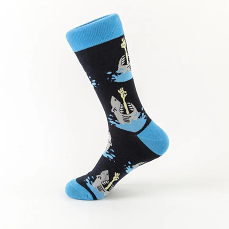 men's casual color block cotton ankle socks a pair