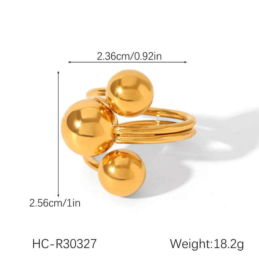 Wholesale Jewelry Simple Style Irregular 304 Stainless Steel 18K Gold Plated Open Rings