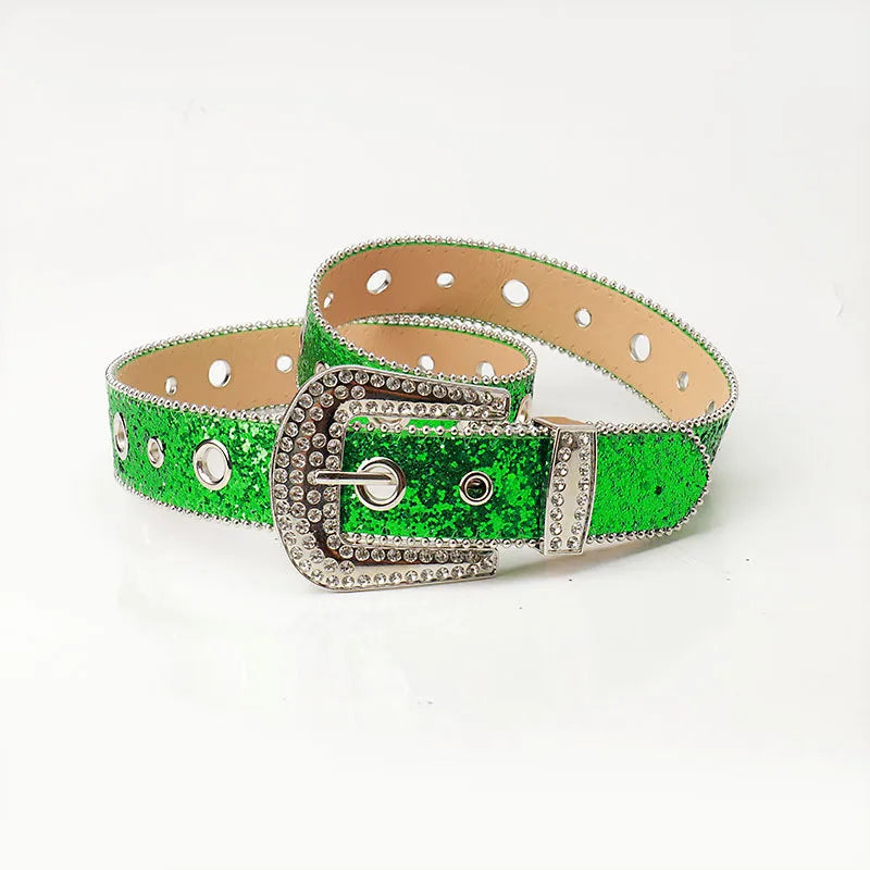 Punk Streetwear Solid Color Imitation Leather Alloy Women's Leather Belts