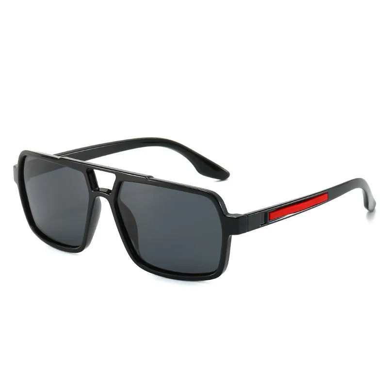 elegant basic solid color tac square full frame men's sunglasses