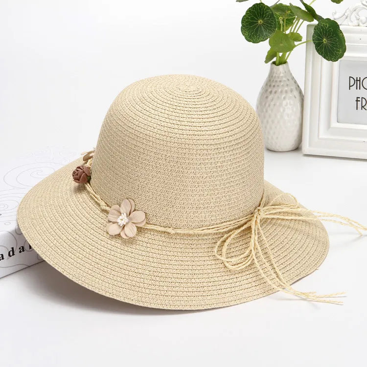 Women's Simple Style Bow Knot Bowknot Flat Eaves Bucket Hat