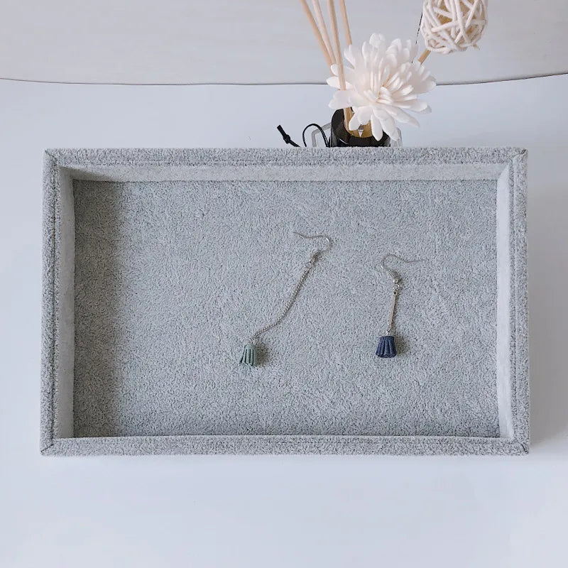 Small velvet ring plate earrings earrings plate empty plate jewelry display rack jewelry storage box tray wholesale