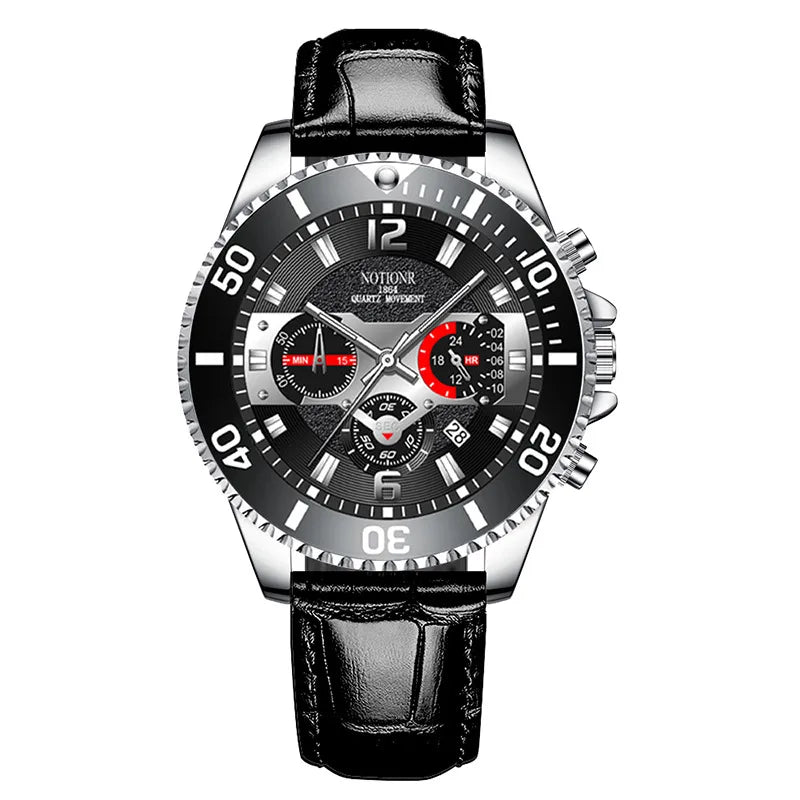 business color block single folding buckle quartz men's watches