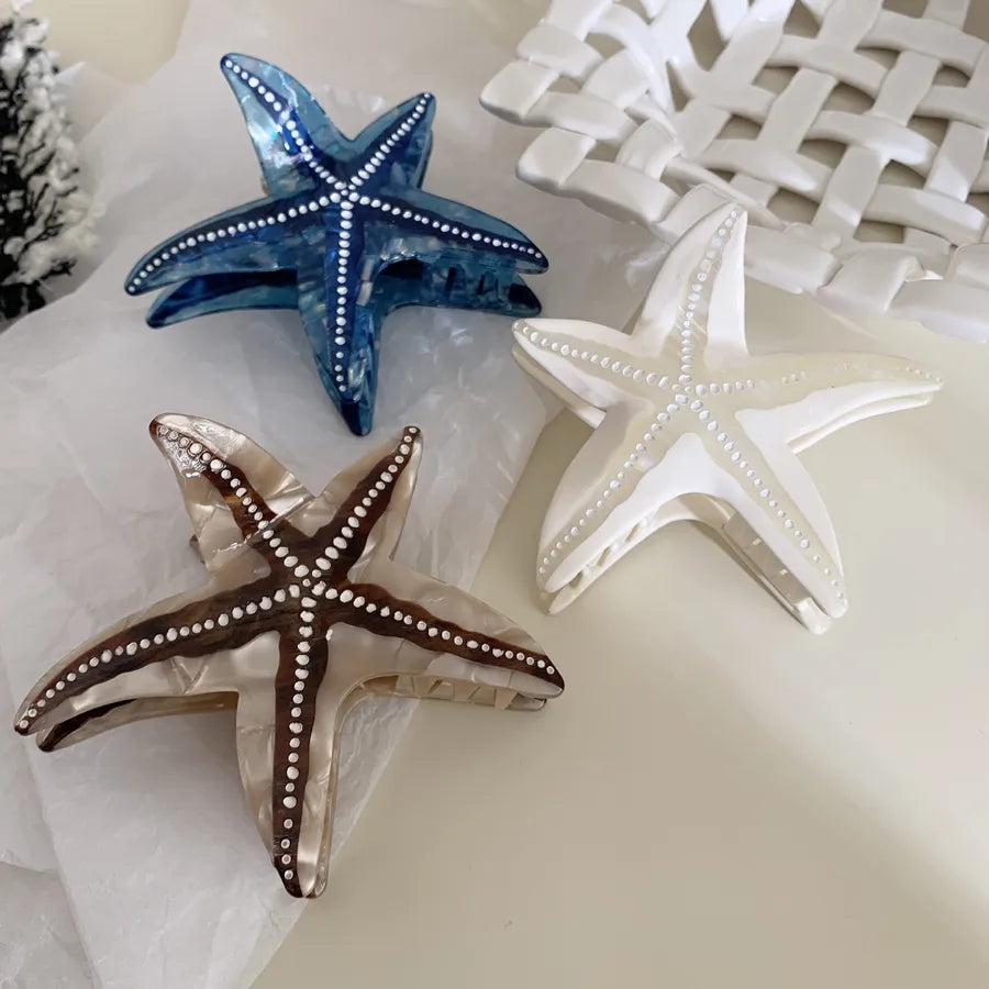 Vacation Simple Style Women's Starfish Acetic acid sheets Hair Claws