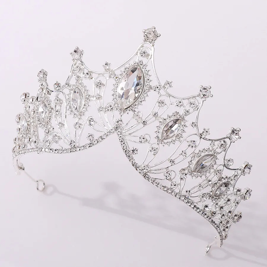 elegant crown artificial crystal alloy inlay rhinestones crown 1 piece