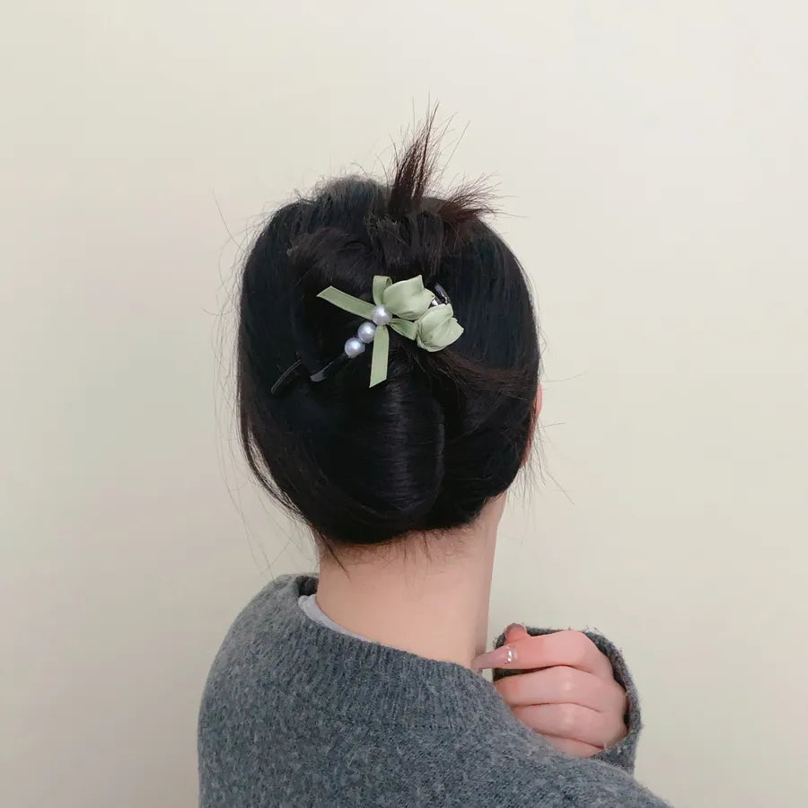 Super Fairy Artificial Flower Butterfly Flower Tassel Grip Female Sweet Style Unique and Exquisite Barrettes Ins All-Match Hair Accessories Fashion