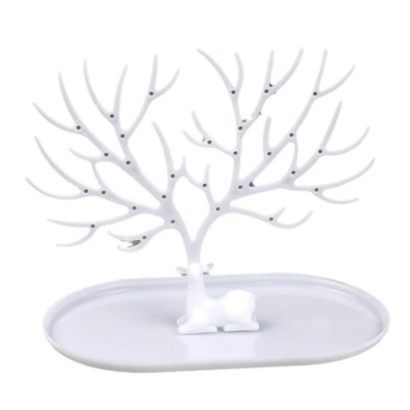 Small Deer Jewelry Display Stand Earring Bracelet Organizer Artistic Style Plastic Storage Tray Jewelry Accessories Holder