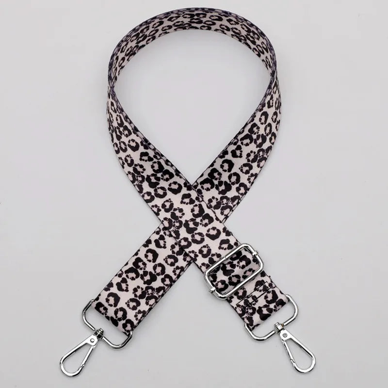 Polyester Stripe Lingge Leopard Bag Strap