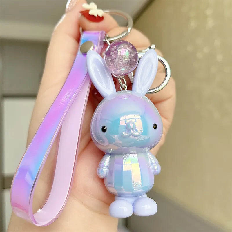 cute rabbit arylic women's keychain 1 piece