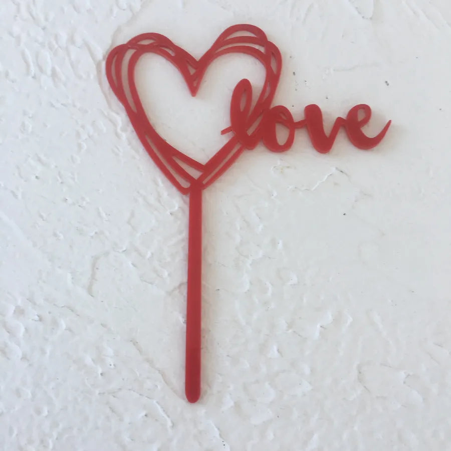 Christmas Casual Letter Heart Shape Arylic Birthday Cake Decorating Supplies Cake Decorating Supplies