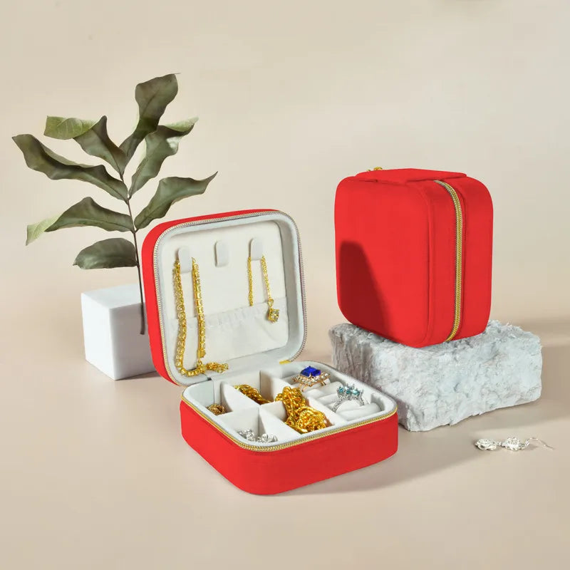 1 Piece Flannel Elegant Simple Style Home Daily Solid Color Jewelry Boxes