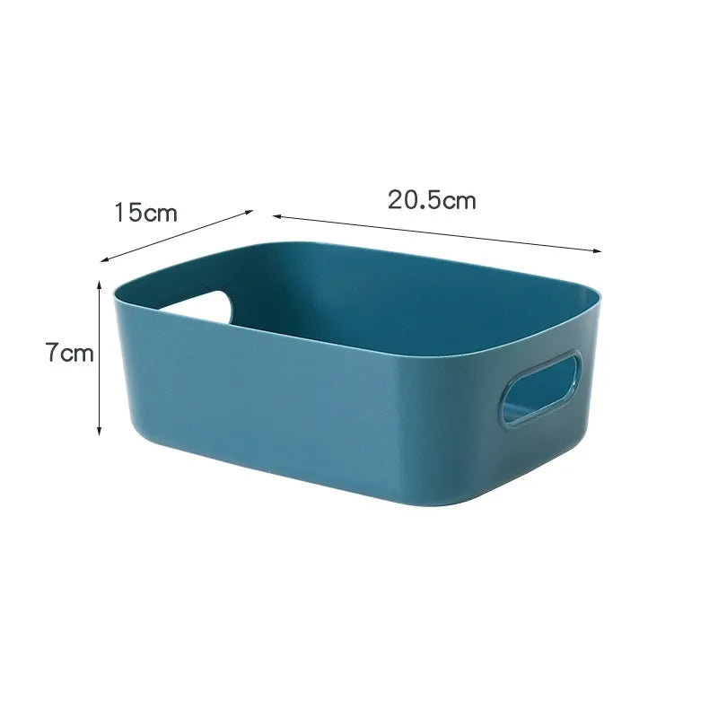 Simple Style Color Block Solid Color Plastic Storage Basket