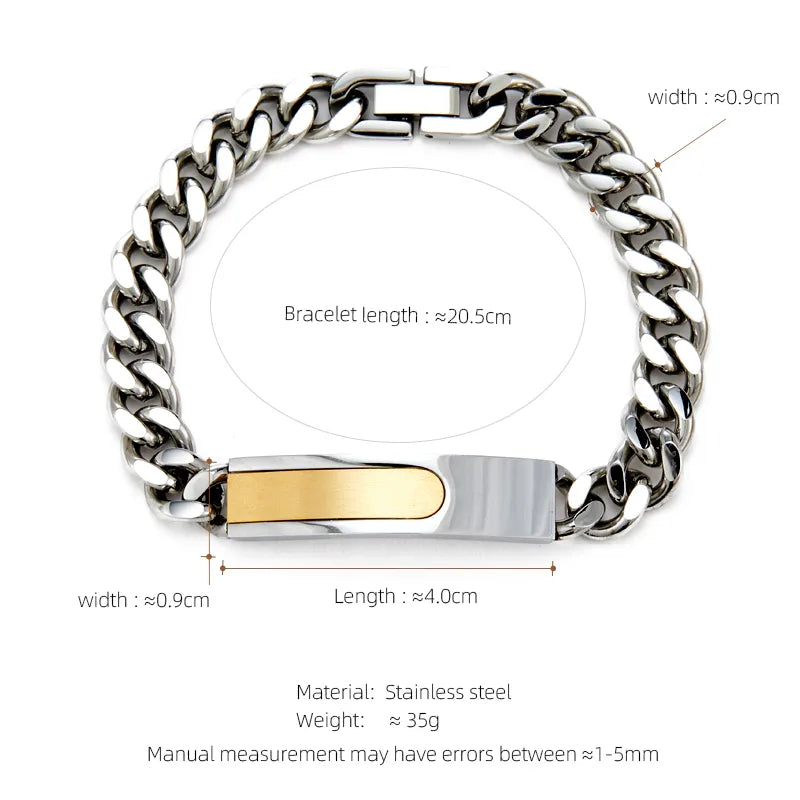 Casual Hip-Hop Punk Geometric 304 Stainless Steel 18K Gold Plated Unisex Bracelets