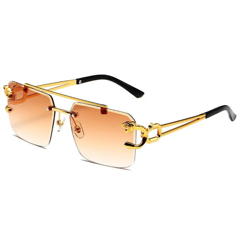 Casual Simple Style Solid Color Pc Square Frameless Glasses