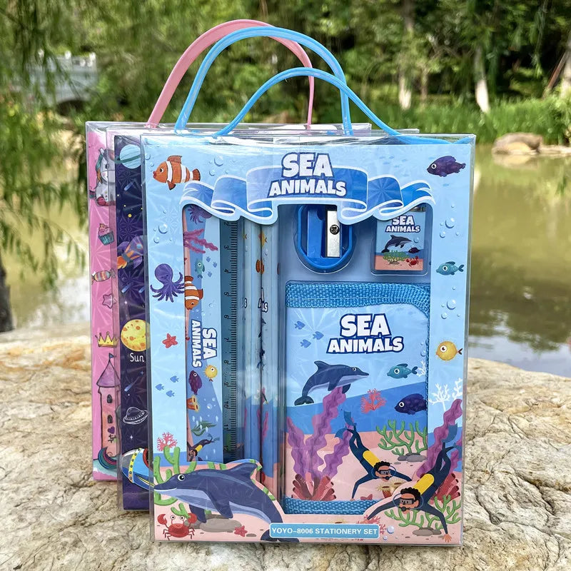 1 Set Cartoon Class Learning Children'S Day Plastic Cute Stationary Sets