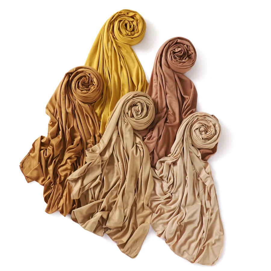 women's basic solid color mercerized cotton modal cotton linen scarves