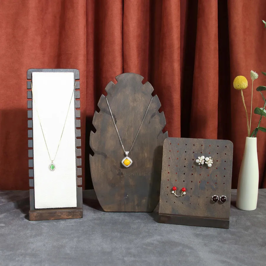 Factory in Stock Creative Jewelry Stand Log Vintage Display Stand Set Necklace Ear Stud Bracelet Bead Tray