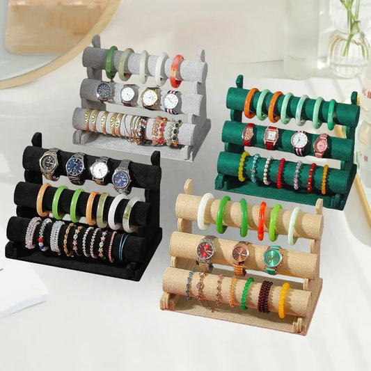 1 Piece Flannel Classic Style Solid Color Jewelry Display