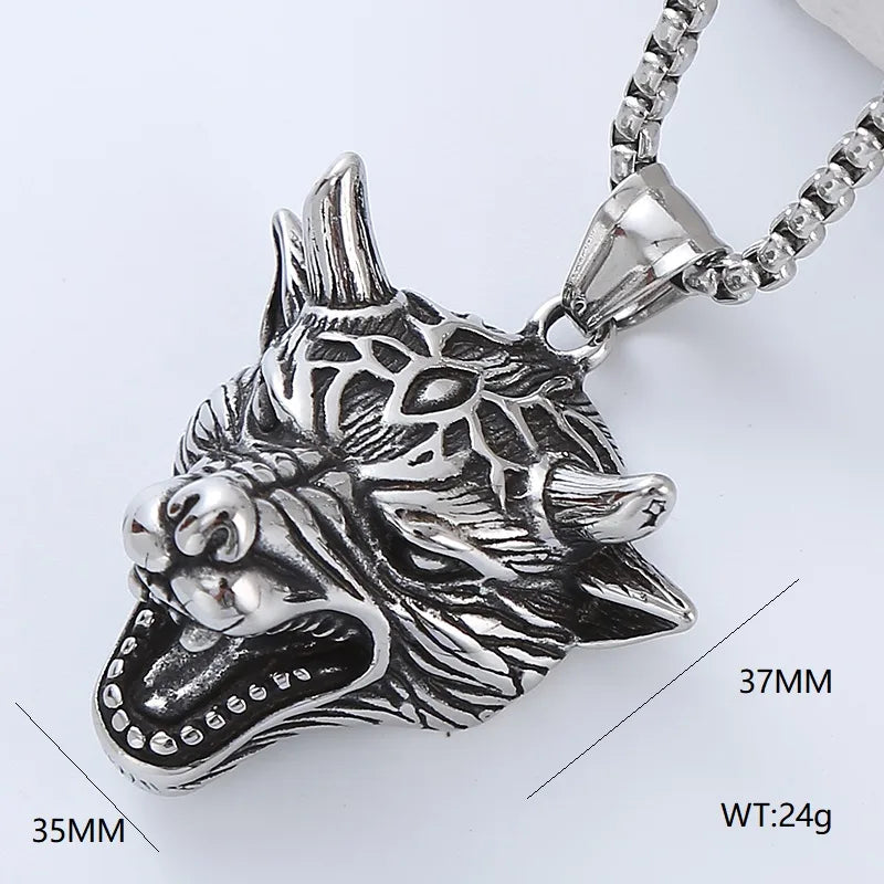 punk cross stainless steel men's pendant necklace
