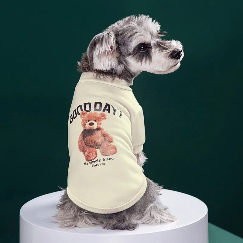cartoon style cute polyester bear pet clothing