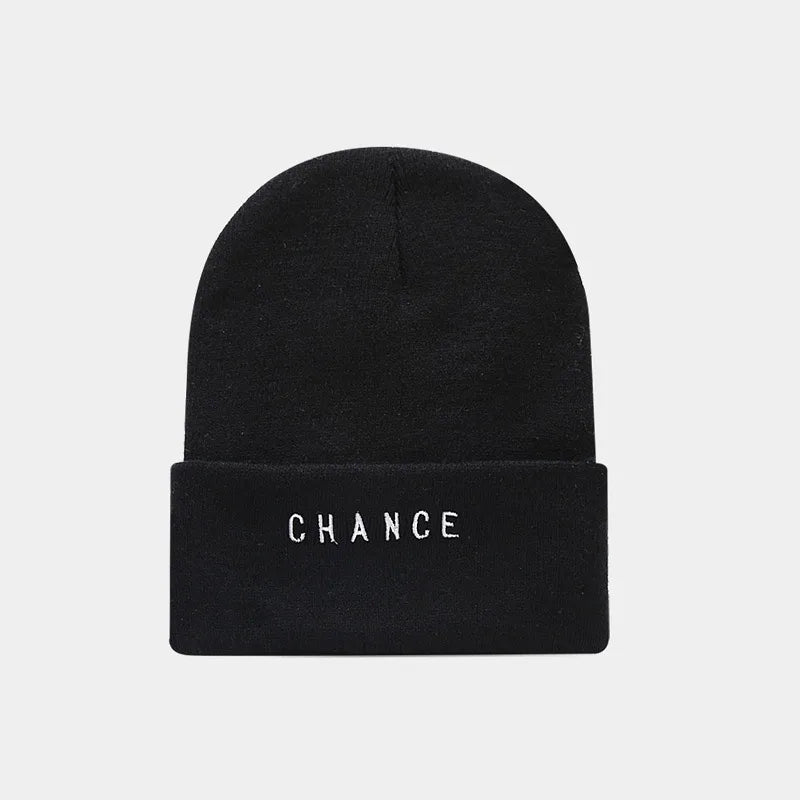 women's fashion letter rose embroidery crimping wool cap