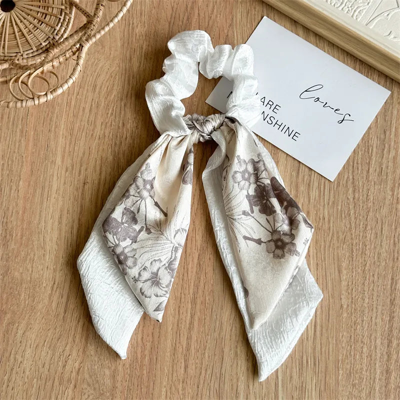Elegant Sweet Women's Printing satin Hair Band