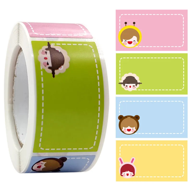 portrait animal cartoon school copper plate sticker cute adhesive tape