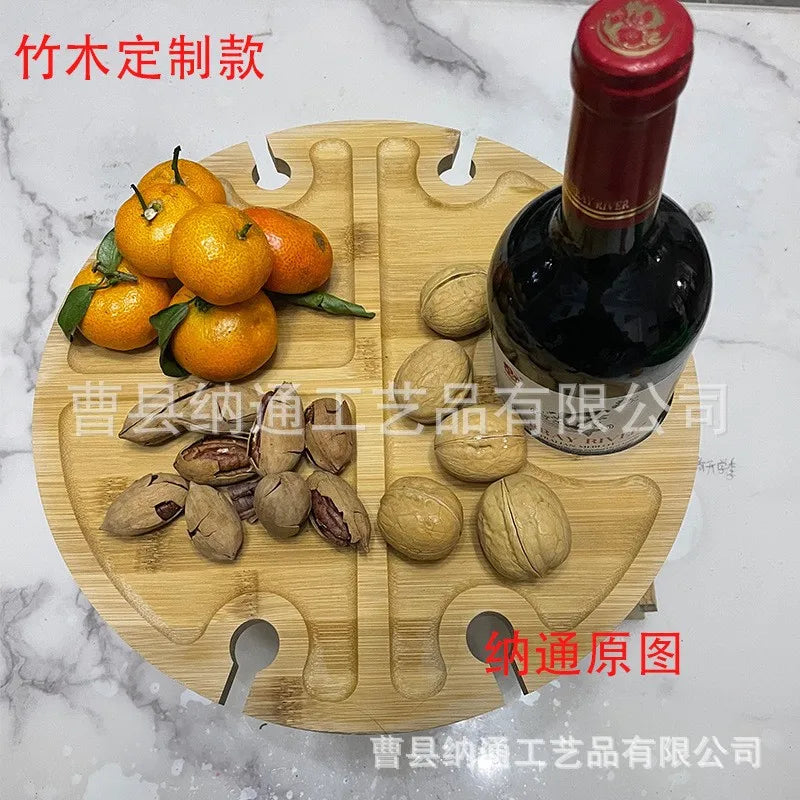 simple wooden portable multi-size wine rack for dining table