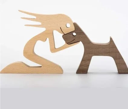 pastoral dog wood ornaments artificial decorations