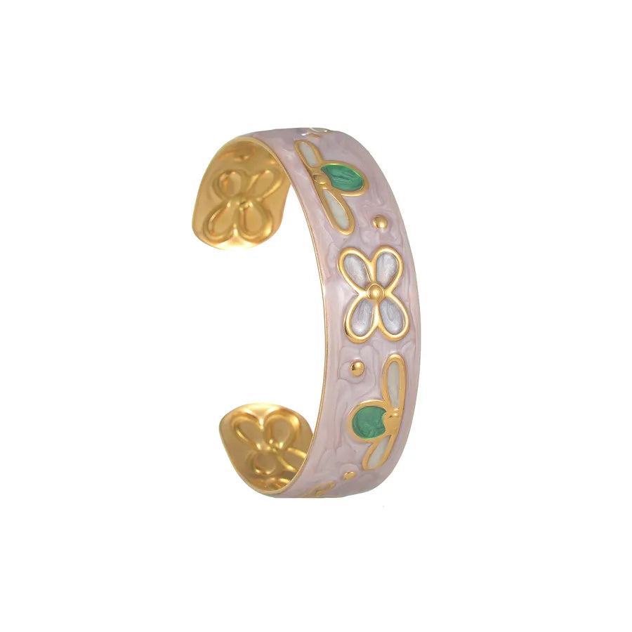 Cute Geometric 304 Stainless Steel Bangle In Bulk