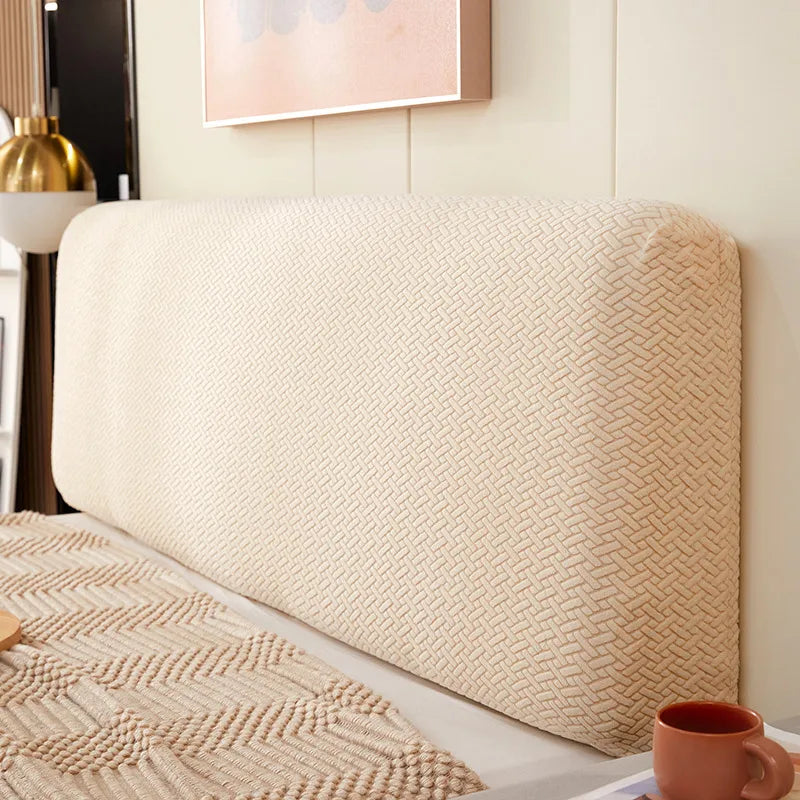 Nordic all-inclusive bed head cover dustproof elastic jacquard bedside cover sofa backrest 1.5m 1.8m protective cover
