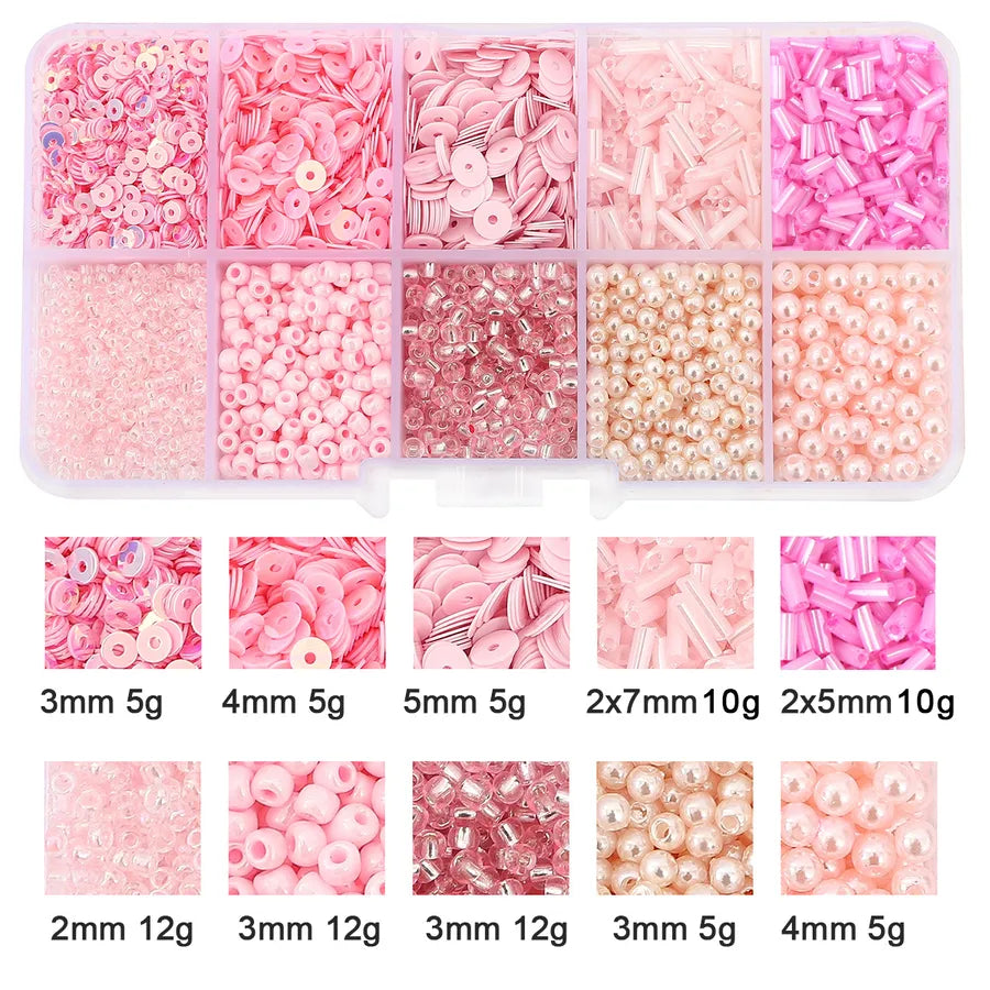 Bead Sequins Imitation Pearl Material Package Handmade Diy Beaded Bracelet Accessories Ornament Accessories Amazon Hot