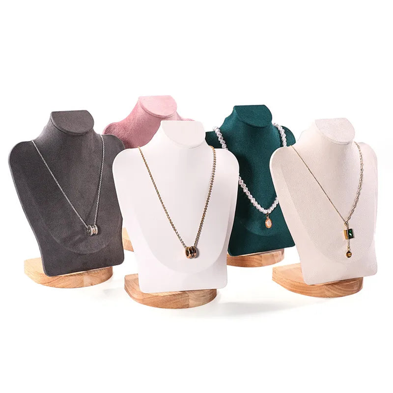 1 Piece solid wood Cloth Elegant Nordic Style Solid Color Jewelry Display Jewelry Rack