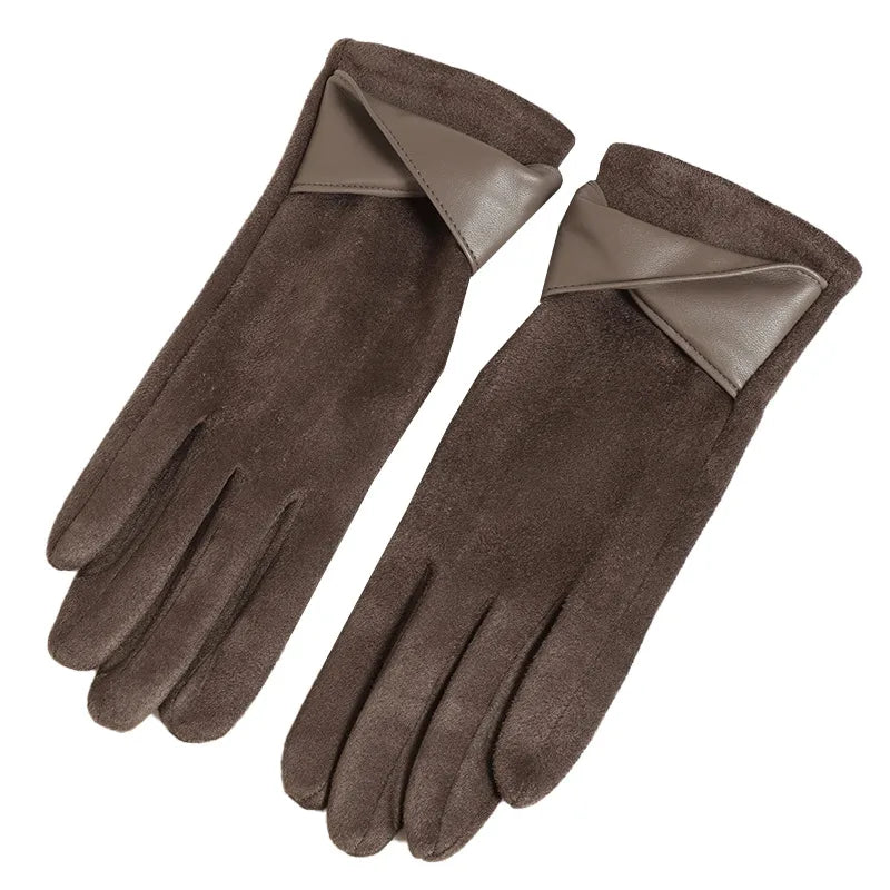 New Style Women's Winter Fashion Warm Gloves Touch Screen Compatible Fleece Lined Cycling Windproof Elegant Basic Style